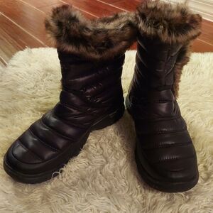 The North Face Brown Fur-Trimmed Winter Boots